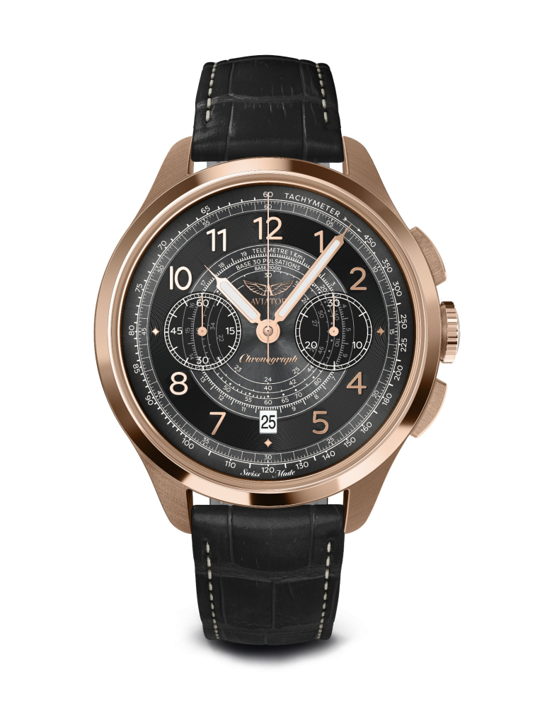 hodinky AVIATOR model HERITAGE chronograf trimeter V.4.40.2.355.4
