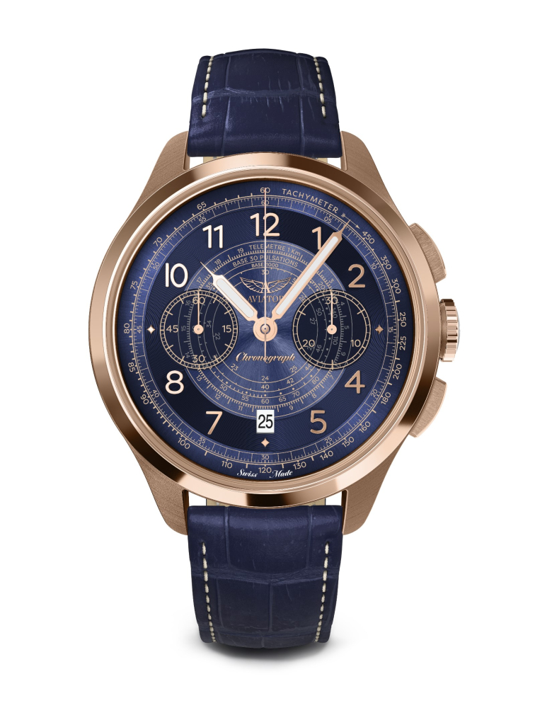 hodinky AVIATOR model HERITAGE chronograf trimeter V.4.40.2.357.4