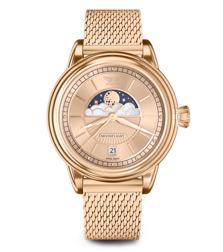 dámske hodinky AVIATOR model DOUGLAS Moonflight V.1.33.2.260.5