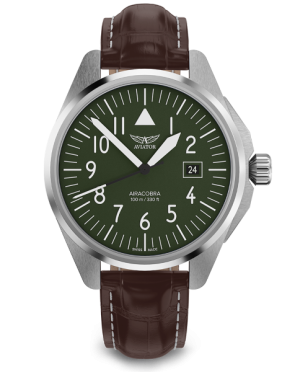 pánske letecké hodinky AVIATOR model AIRACOBRA 43 TYPE A V.1.38.0.319.4