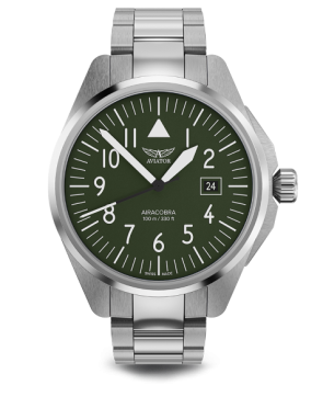 pánske letecké hodinky AVIATOR model AIRACOBRA 43 TYPE A V.1.38.0.319.5