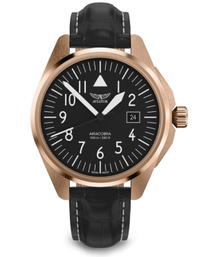pánske letecké hodinky AVIATOR model AIRACOBRA 43 TYPE A V.1.38.2.315.4