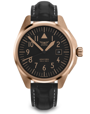 pánske letecké hodinky AVIATOR model AIRACOBRA 43 TYPE A V.1.38.2.316.4