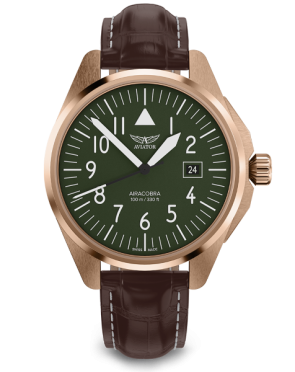 pánske letecké hodinky AVIATOR model AIRACOBRA 43 TYPE A V.1.38.2.319.4