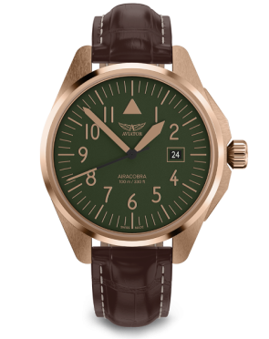 pánske letecké hodinky AVIATOR model AIRACOBRA 43 TYPE A V.1.38.2.330.4
