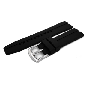 siliknov remienok ierny s oceovou lesklou prackou na model ALMAZ NH35A-320A258