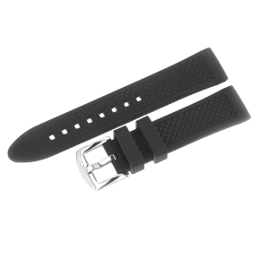 silik�nov� remienok �ierny s oce�ovou lesklou prackou na model N-1 ROCKET Compact automatic NH35-125A747