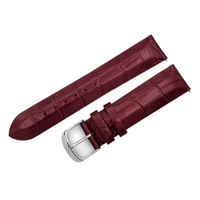 ko�en� croco remienok burgundy na d�mske hodinky UNDINE s oce�ovou prackou
