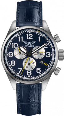 pánske letecké hodinky AVIATOR model Airacobra P45 chrono  V.2.25.0.170.4