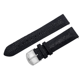 �ierny ko�en� remienok z raje na d�mske hodinky UNDINE s oce�ovou prackou