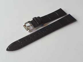 kožený remienok čierny s oceľovou prackou na dámske hodinky AVIATOR Douglas Moonflight