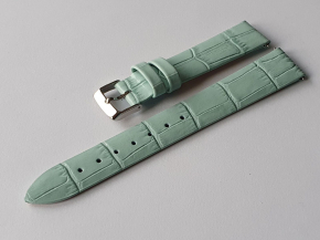 kožený remienok zelenomodrý s oceľovou prackou na dámske hodinky AVIATOR Douglas Moonflight