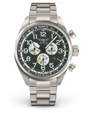 pánske letecké hodinky AVIATOR model Airacobra P45 chrono  V.2.25.7.171.5