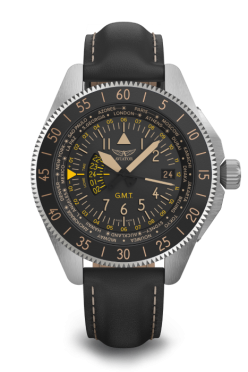 pánske letecké hodinky AVIATOR model Airacobra GMT  V.1.37.0.303.4