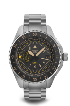 pánske letecké hodinky AVIATOR model Airacobra GMT  V.1.37.0.303.5