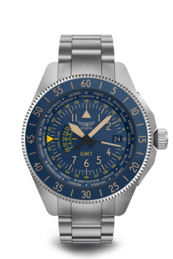 pánske letecké hodinky AVIATOR model Airacobra GMT  V.1.37.0.304.5