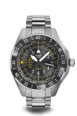 pánske letecké hodinky AVIATOR model Airacobra GMT  V.1.37.0.307.5