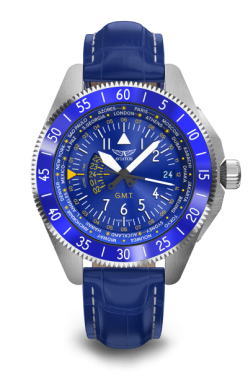 pánske letecké hodinky AVIATOR model Airacobra GMT  V.1.37.0.308.4