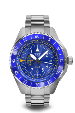 pánske letecké hodinky AVIATOR model Airacobra GMT  V.1.37.0.308.5