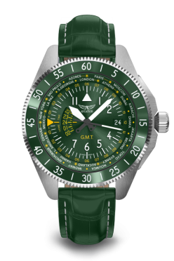 pánske letecké hodinky AVIATOR model Airacobra GMT  V.1.37.0.309.4
