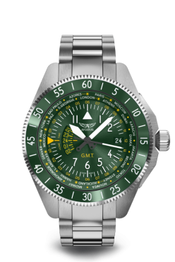 pánske letecké hodinky AVIATOR model Airacobra GMT  V.1.37.0.309.5