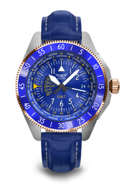 pánske letecké hodinky AVIATOR model Airacobra GMT  V.1.37.3.308.4