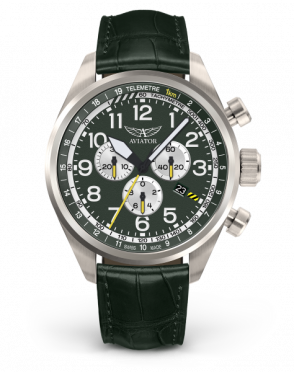 pánske letecké hodinky AVIATOR model Airacobra P45 chrono  V.2.25.7.171.4
