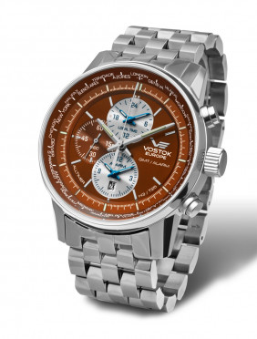 pánske hodinky Vostok Europe GAZ-14 world timer/alarm YM26/565A292B