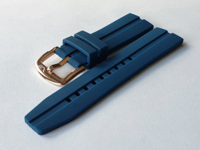 silikónový remienok modrý s pozlátenou prackou na model ALMAZ