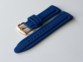 silikónový remienok modrý s pozlátenou prackou na model ANCHAR