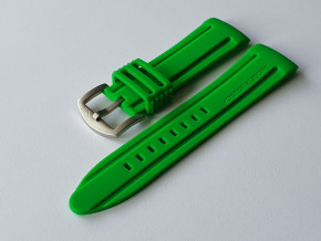 silikónový remienok zelený s oceľovou matnou prackou na model ANCHAR