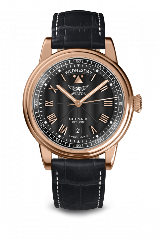 pánske hodinky AVIATOR Douglas day-date 41 V.3.35.2.275.4