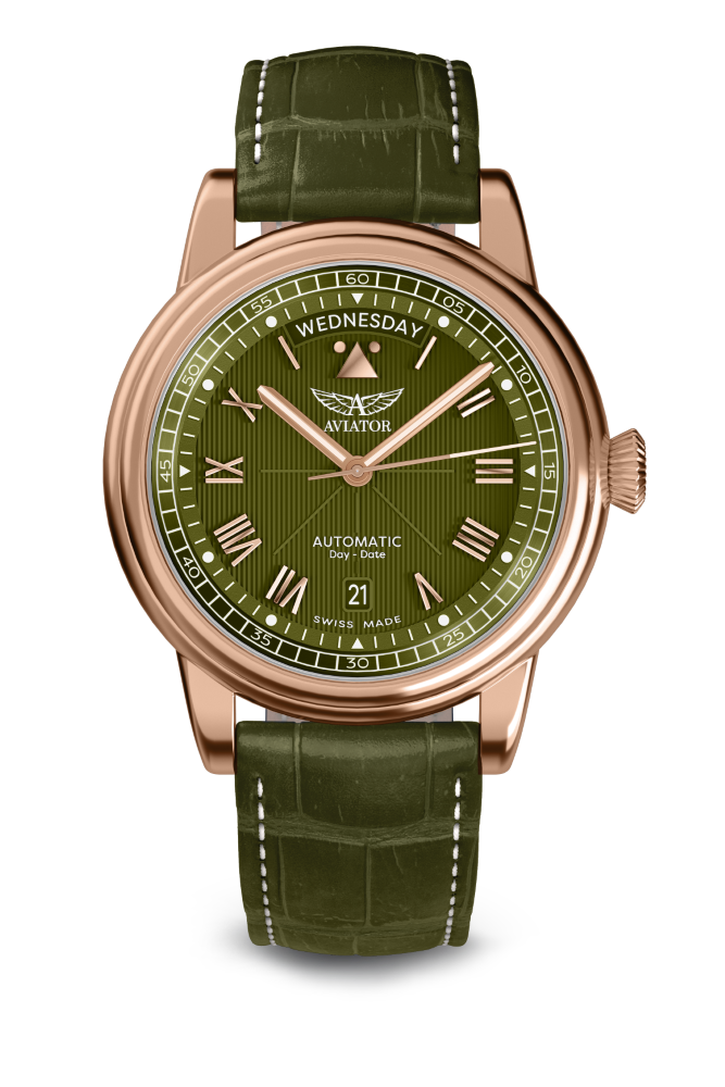 pánske hodinky AVIATOR Douglas day-date 41 V.3.35.2.279.4