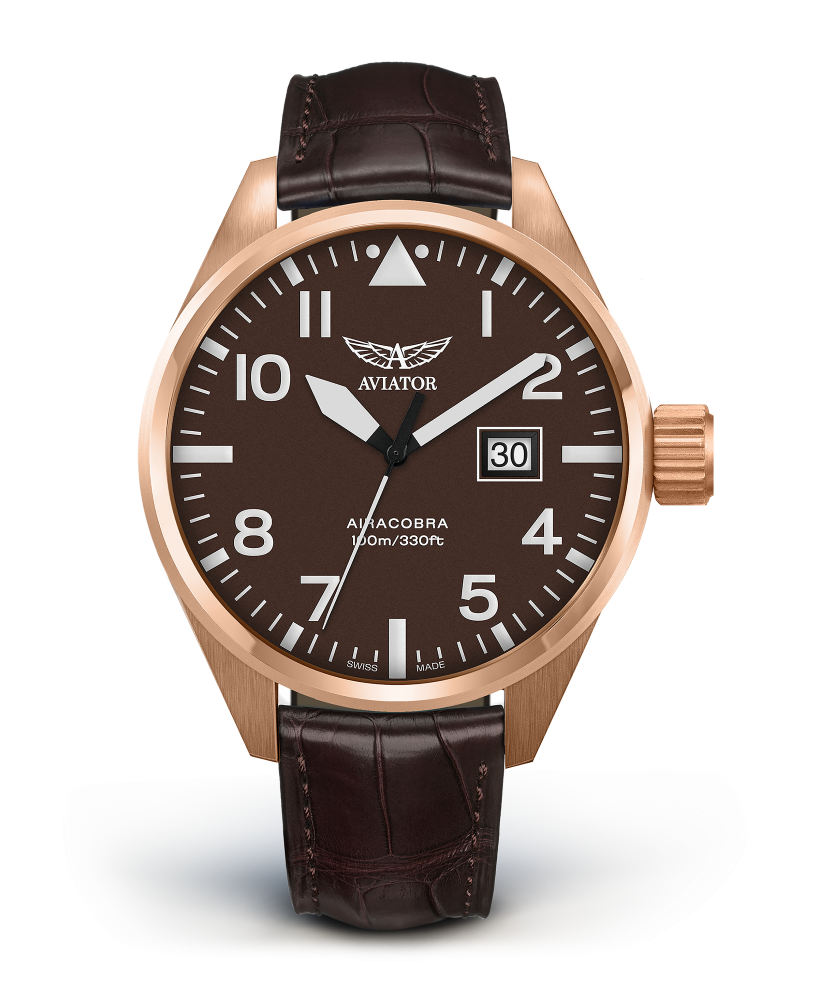 pánske letecké hodinky AVIATOR model Airacobra P42  V.1.22.2.151.4