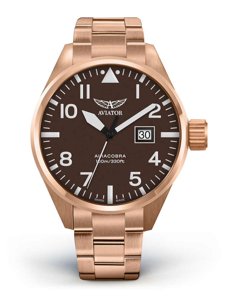 pánske letecké hodinky AVIATOR model Airacobra P42  V.1.22.2.151.5