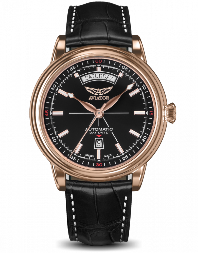 pánske hodinky AVIATOR model Douglas day-date V.3.20.2.146.4