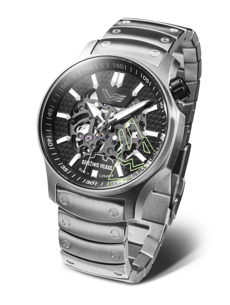 Pánske hodinky VOSTOK-EUROPE limitovaná edícia Geležinis Vilkas-Iron Wolf NH72-592A706